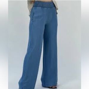 Wide Leg Tencel Smocked Waist Fabulous Pants